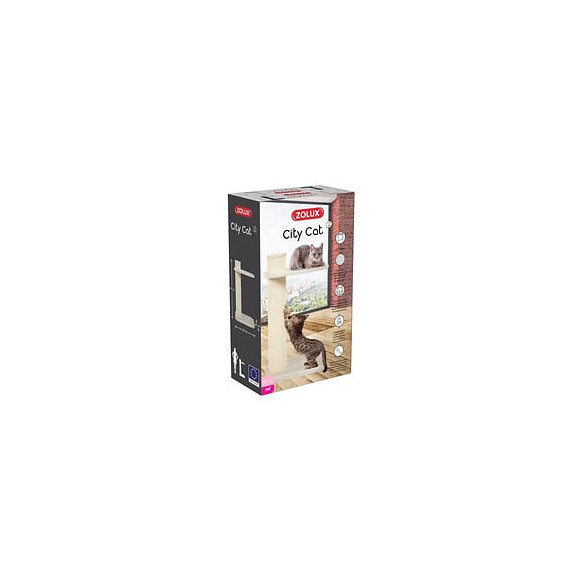 Zolux Arbre A Chat City Cat 2 - 59 X 45 X 97 Cm - Beige