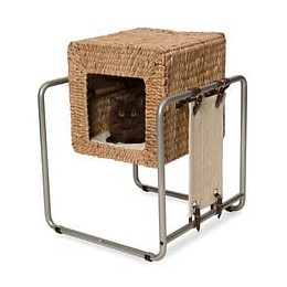 Vesper Meuble A Chat V-cube - Feuille De Banane