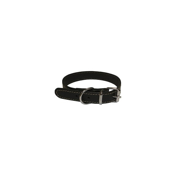 Yago Collier En Cuir Souple Et Reglable Pour Moyen Chien, Taille M 34-40cm, Coloris Noir