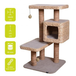 Ebi Arbre A Chats Cat Tree Sapa - Creme - 58 X 58 X 101 Cm - 16,2 Kg
