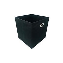Modulostorage Tiroir De Rangement - Tissu - Poignee Metal - 27x27x28 Cm - Noir