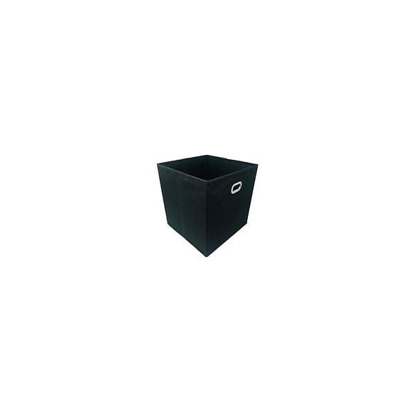 Modulostorage Tiroir De Rangement - Tissu - Poignee Metal - 27x27x28 Cm - Noir