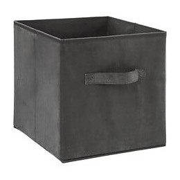 Boite De Rangement 31x31 Cm - Velours Gris Fonce
