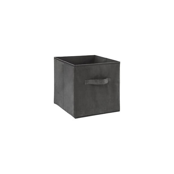 Boite De Rangement 31x31 Cm - Velours Gris Fonce