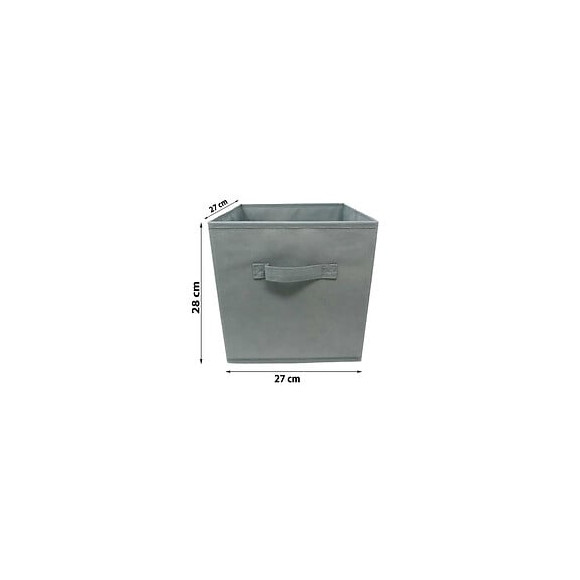 Modulostorage Tiroir De Rangement - Tissu - 27x27x28 Cm - Gris Clair