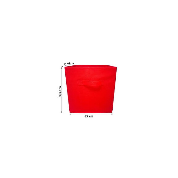 Modulostorage Tiroir De Rangement - Tissu - 27x27x28 Cm - Rouge