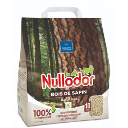 Nullodor Litiere Bois De Sapin Par Demavic - 10 L - 4,4 Kg