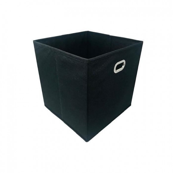 Modulostorage Tiroir De Rangement - Tissu - Poignee Metal - 27x27x28 Cm - Noir
