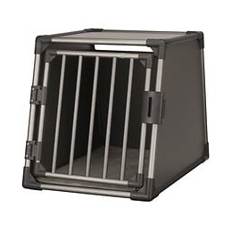Trixie Box De Transport - Aluminium - M Et L : 61 X 65 X 86 Cm - Gris Graphite - Pour Chien