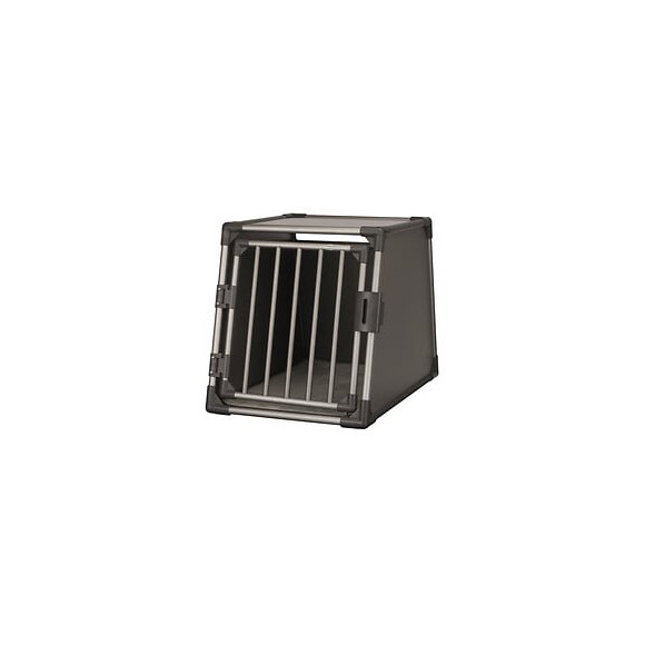 Trixie Box De Transport - Aluminium - M Et L : 61 X 65 X 86 Cm - Gris Graphite - Pour Chien