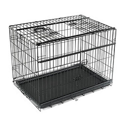 Vadigran Cage Metallique Pliable Premium - 91 X 61 X 69 Cm - Noir - Pour Chien