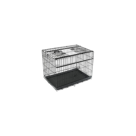 Vadigran Cage Metallique Pliable Premium - 91 X 61 X 69 Cm - Noir - Pour Chien