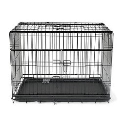 Vadigran Cage Metallique Pliable Premium - 91 X 61 X 69 Cm - Noir - Pour Chien
