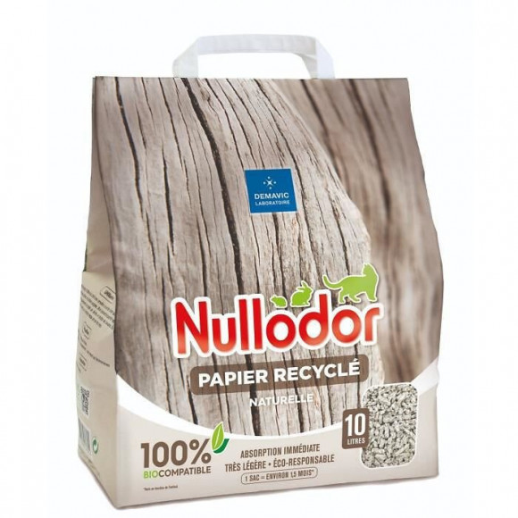 Nullodor Litiere Papier Par Demavic - 10 L