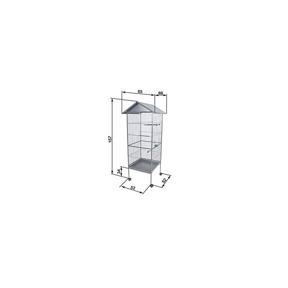 Poils + Plumes Oiseau Cage A Oiseau Kuikui En Metal - Hauteur 155 Cm