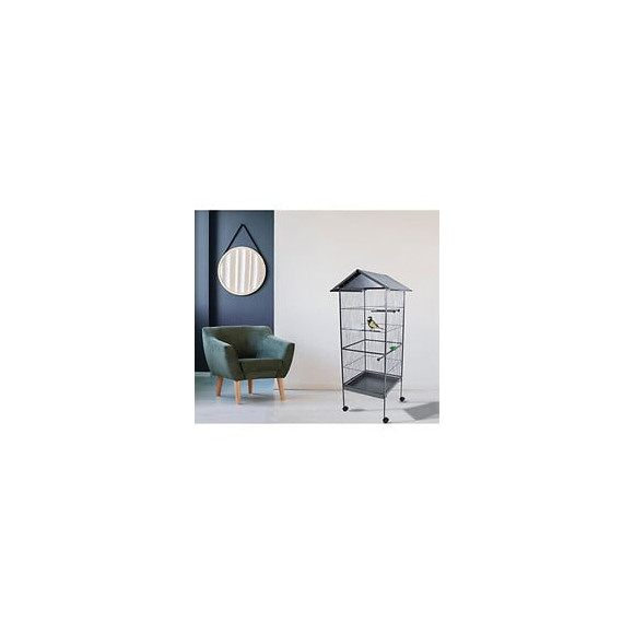 Poils + Plumes Oiseau Cage A Oiseau Kuikui En Metal - Hauteur 155 Cm