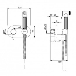 Kit Hygiène Complet De Douche En Laiton Pour Bidet