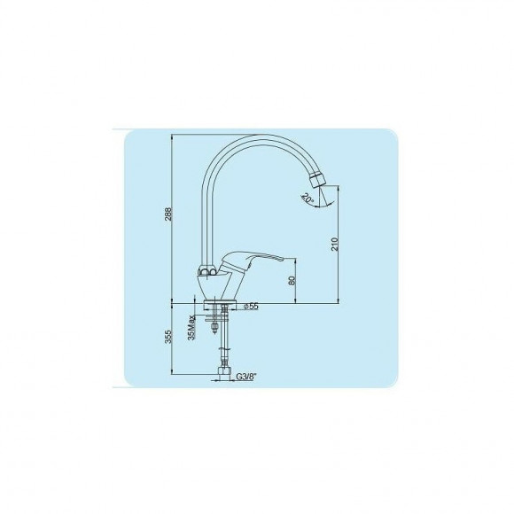 Mitigeur Pour Évier Bec Haute Courbe