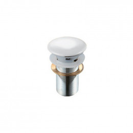 Bonde De Lavabo 1 1/4 Clip Clap Vidage Avec Bouchon En Céramique Avec Débordement