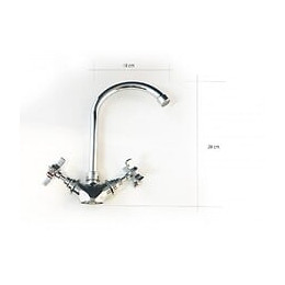 Mélangeur Évier Robinet Avec Bec Mobile, Pour Cuisine, Chromée