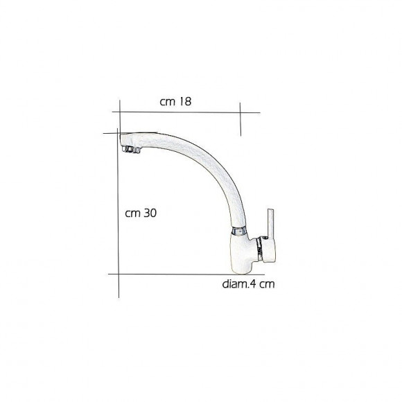 Mélangeur De Cuisine Finition De Granit Blanc Mat