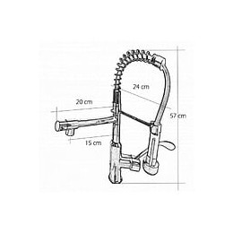 Robinet Mitigeur Cuisine Professionnel, De Prélavage Avec Manette Clinique