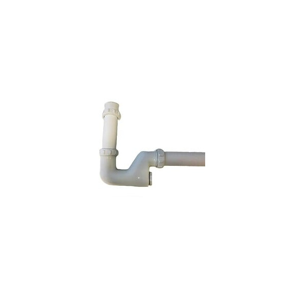 Siphon Pour Lavabo 1 Blanc Complet En Laiton