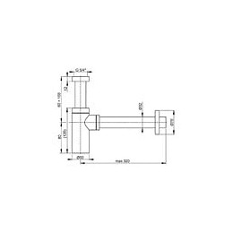 Siphon Lavabo Droit Luxe Laiton Pour Vasque Et Lavabo,hauteur Réglable