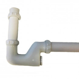 Siphon Pour Lavabo 1 Blanc Complet En Laiton