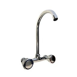 Mitigeur Mural Lavabo Évier Chromé Rond