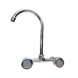 Mitigeur Mural Lavabo Évier Chromé Rond