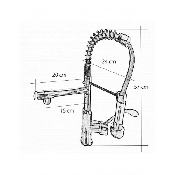 Robinet Mitigeur Cuisine Professionnel, De Prélavage Avec Manette Clinique