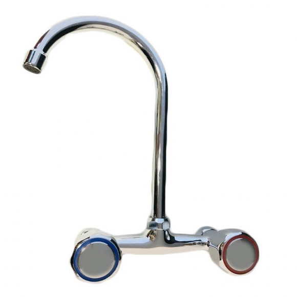 Mitigeur Mural Lavabo Évier Chromé Rond