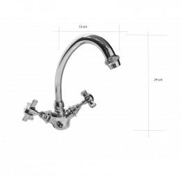 Mitigeur Pour Évier De Cuisine Avec Bec Mobile Et Tête Traditionnelles