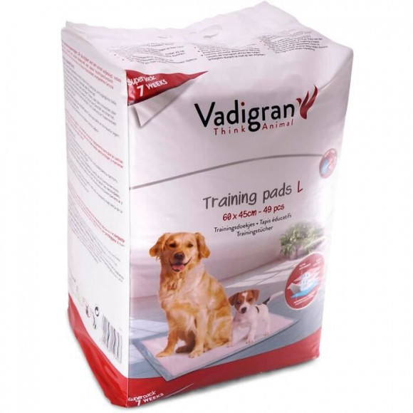Vadigran Tapis Educateurs 49pcs - 60x45 Cm - Blanc - Pour Chien