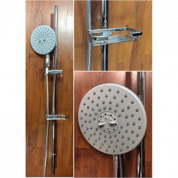 Colonne De Douche En Laiton Chromé Colonne De Haut En Bas, Complète