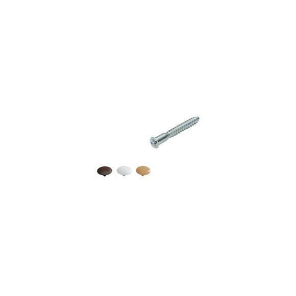 Lot De 16 Vis D'assemblage Avec Cache Acier Chromé Hettich, L.50 Mm