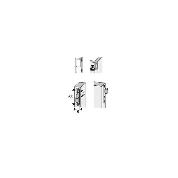 Lot De 2 Paumelles Acier Pour Meuble Hettich, L.97 X L.70 Mm X Diam.8 Mm