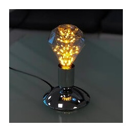 Ampoule Led E27 Diamant Diamond Transparent Verre H14cm