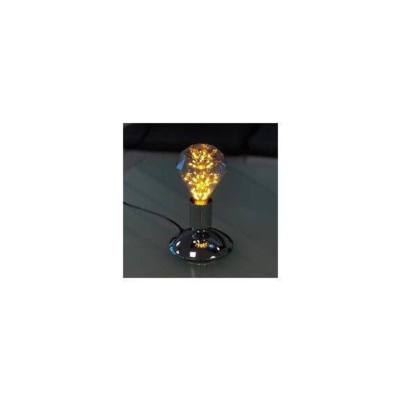 Ampoule Led E27 Diamant Diamond Transparent Verre H14cm