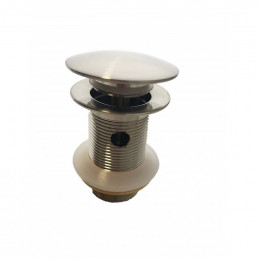 Drain À Clapet Avec Finition Acier Satiné 1/4 Avec Trop-plein