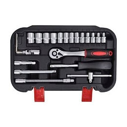 Coffret Cliquet Et Douilles 1/4" 46 Pièces À Couplage Rapide -