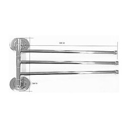 Porte-serviettes Mural 3 Bras En Acier Inox