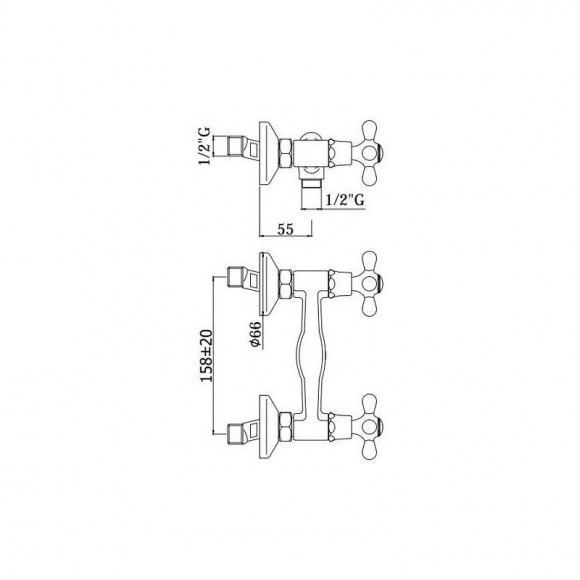 Mélangeur Douche Mural Avec Douchette, Complète