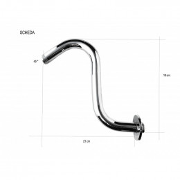 Bras De Douche En Porte-à-faux Surélevé, Rond 18 X 20 Cm