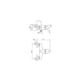 Mitigeur Douche Mural Chromé