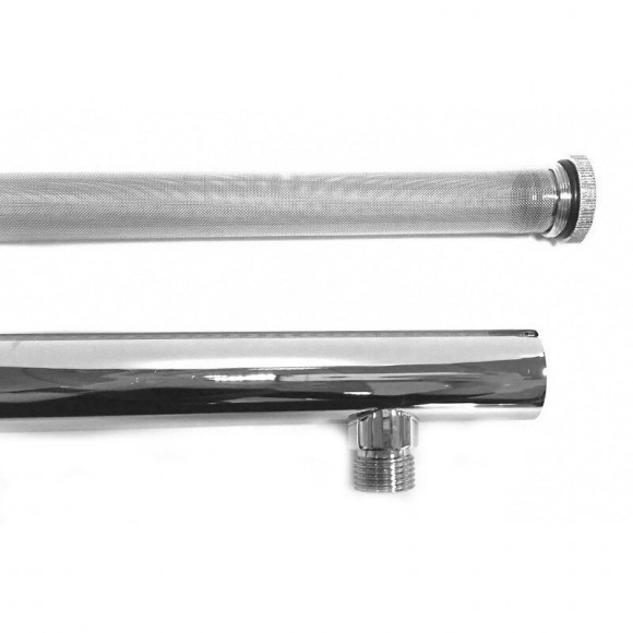 Bras De Douche Avec Filtre Anti-sable De 30 Cm En Laiton Chromé Lourd