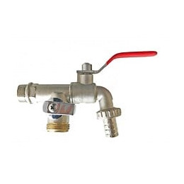 Robinet De Jardin Double, Avec Raccord Standard 1/2