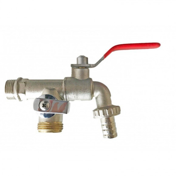 Robinet De Jardin Double, Avec Raccord Standard 1/2