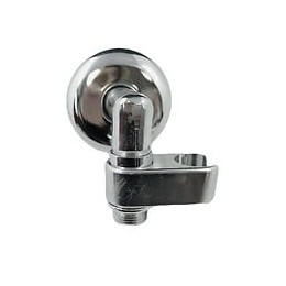 Raccord Coude De Sortie Mural En Laiton Avec Support Douche, Crochet Pivotant En Laiton Chromé